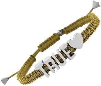 BCBGeneration Silver-Tone Gold Metallic Macrame True Love Friendship Bracelet