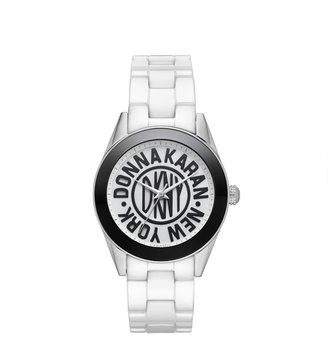 DKNY Limited Edition - Jitney White Ceramic Logo Face Watch