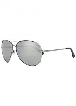 Michael Kors Sicily gunmetal aviator style sunglasses