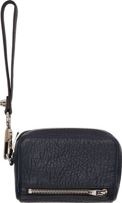 Alexander Wang Navy Grained Leather Fumo Large Wallet
