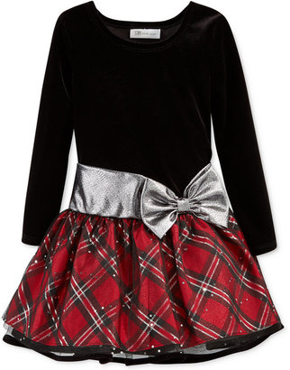 Bonnie Jean Girls Dress, Little Girls Long-Sleeved Holiday Dress