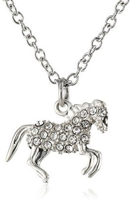 Judith Jack Mini Motives Too" Sterling Silver and Marcasite Crystal Reversible Mini Horse Pendant Necklace