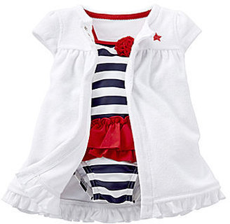 Carter's Red, White and Blue Swimsuit and Cover-Up - Girls newborn-12m