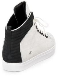 Kenneth Cole Ladd Croc-Embossed Leather High-Top Sneakers
