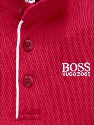 HUGO BOSS Red Short Sleeved Tipped Polo Top