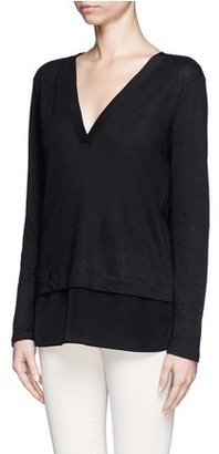 Nobrand Double layer wool-silk top