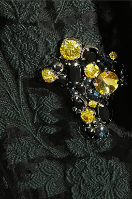 Erdem Rayna crystal-embellished fil coupé dress