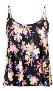 New Look Influence Black Neon Floral Print Cami