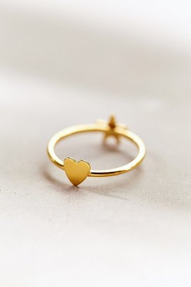 Urban Outfitters Heart & Star Delicate Ring