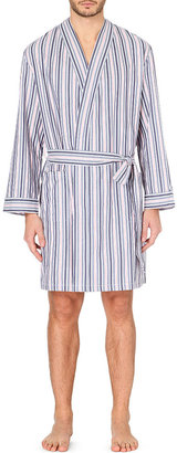 Derek Rose Striped Cotton Dressing Gown - for Men