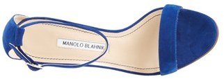 Manolo Blahnik 'Chaos' Suede Ankle Strap Sandal (Women)