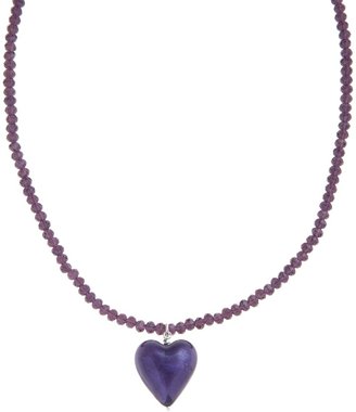 Glass Heart Martick Murano Necklace