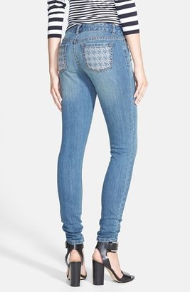 MICHAEL Michael Kors 'Jetset' Embellished Pocket Skinny Jeans