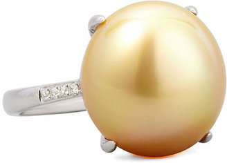 Eli Jewels Golden South Sea Pearl and Diamond Ring