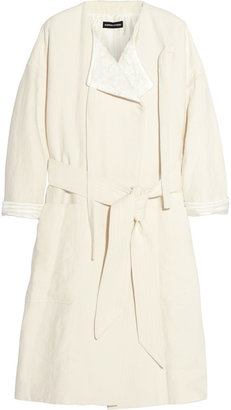 Sonia Rykiel Embroidered linen-blend coat