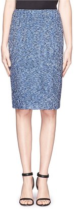 Mosaic tweed pencil skirt