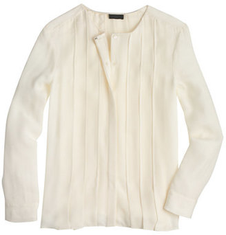 J.Crew Collection silk pintuck blouse