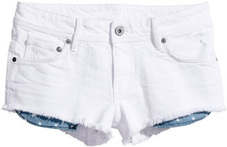 H&M Denim Shorts - White - Ladies
