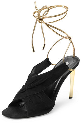 Diane von Furstenberg Angel Gold Wrap Sandal