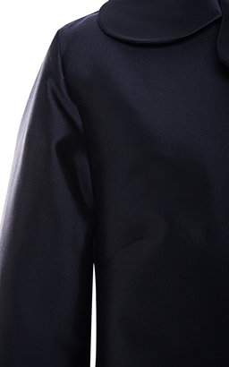 Harvey Faircloth Collared Open Front Silk Jacket