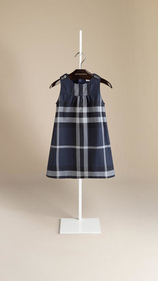 Burberry Ruched Detail Check Dress