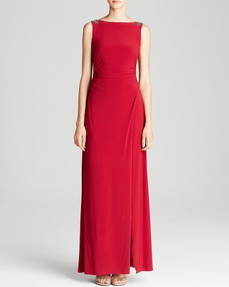 Laundry by Shelli Segal Gown - Cowl Back Shoulder Detail Matte Jersey