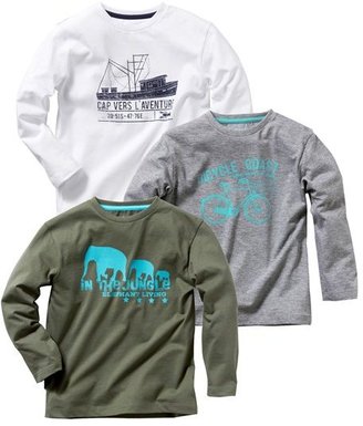 Vertbaudet Happy Price Pack of 3 Boy's T-Shirts with Motif