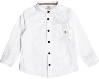 River Island Mini boys white long sleeve oxford shirt