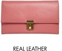 ASOS Leather Purse & Travel Wallet - pink