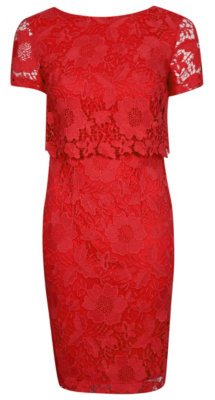 George Lace Layer Dress - Red