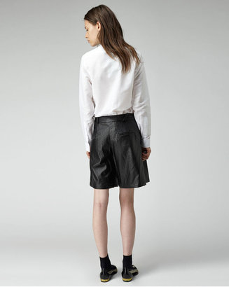 Kenzo herringbone pleat front shorts