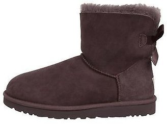 UGG Women's Shoes Mini Bailey Bow Boots 1005062 Locomotive Grey *New*