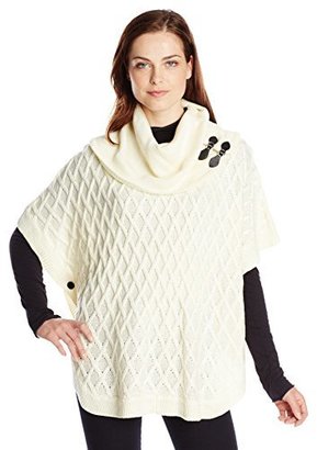 Calvin Klein Women's Knit Cape with Buckle