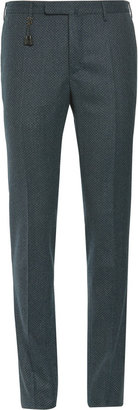Incotex Slim-Fit Patterned Wool-Blend Trousers