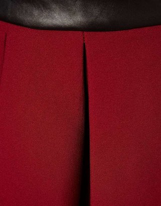 ASOS COLLECTION Premium Full Midi Skirt in Bonded Crepe