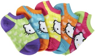 Hello Kitty 5 Pack Hearts Socks (Toddler)-Multicolor-5-6.5
