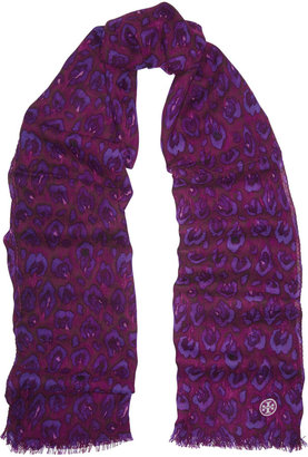 Tory Burch Wray leopard-print wool scarf