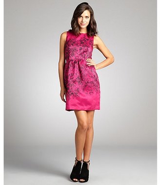 Taylor fuchsia printed floral party dress