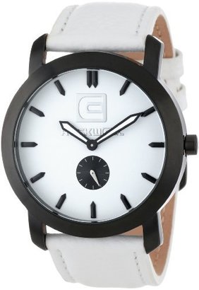 Rockwell Time Unisex CT108 Cartel White Leather Band White Dial Black Case Watch
