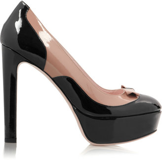 RED Valentino Two-tone patent-leather pumps
