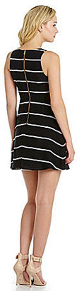 Miss Me Striped Fit-and-Flare Dress