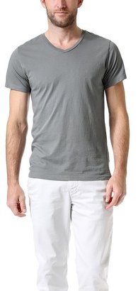 Save Khaki Short Sleeve V Neck T-Shirt
