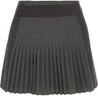 Vanessa Bruno Bahia paneled wool and mohair-blend mini skirt
