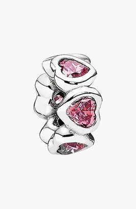 Pandora Women's 'Space in my Heart' Spacer Charm - Silver/ Pink