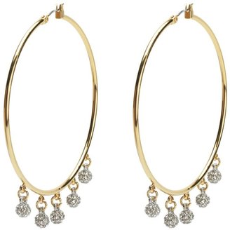 Juicy Couture Pave Fireball Hoop Earring