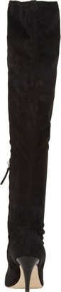 Barneys New York Stretch Suede Over-the-Knee Boots-Black