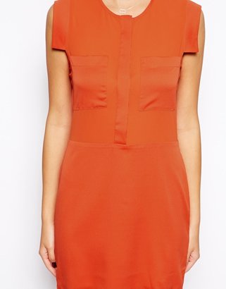 By Zoé Sleeveless Shirt Dress with Pocket Detail