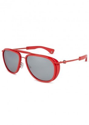 Moncler Aviator style acetate sunglasses