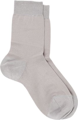 Maria La Rosa Solid Mid-Calf Socks-Colorless
