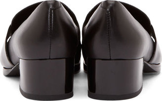 3.1 Phillip Lim Black Iridescent Leather Quinn Loafers
